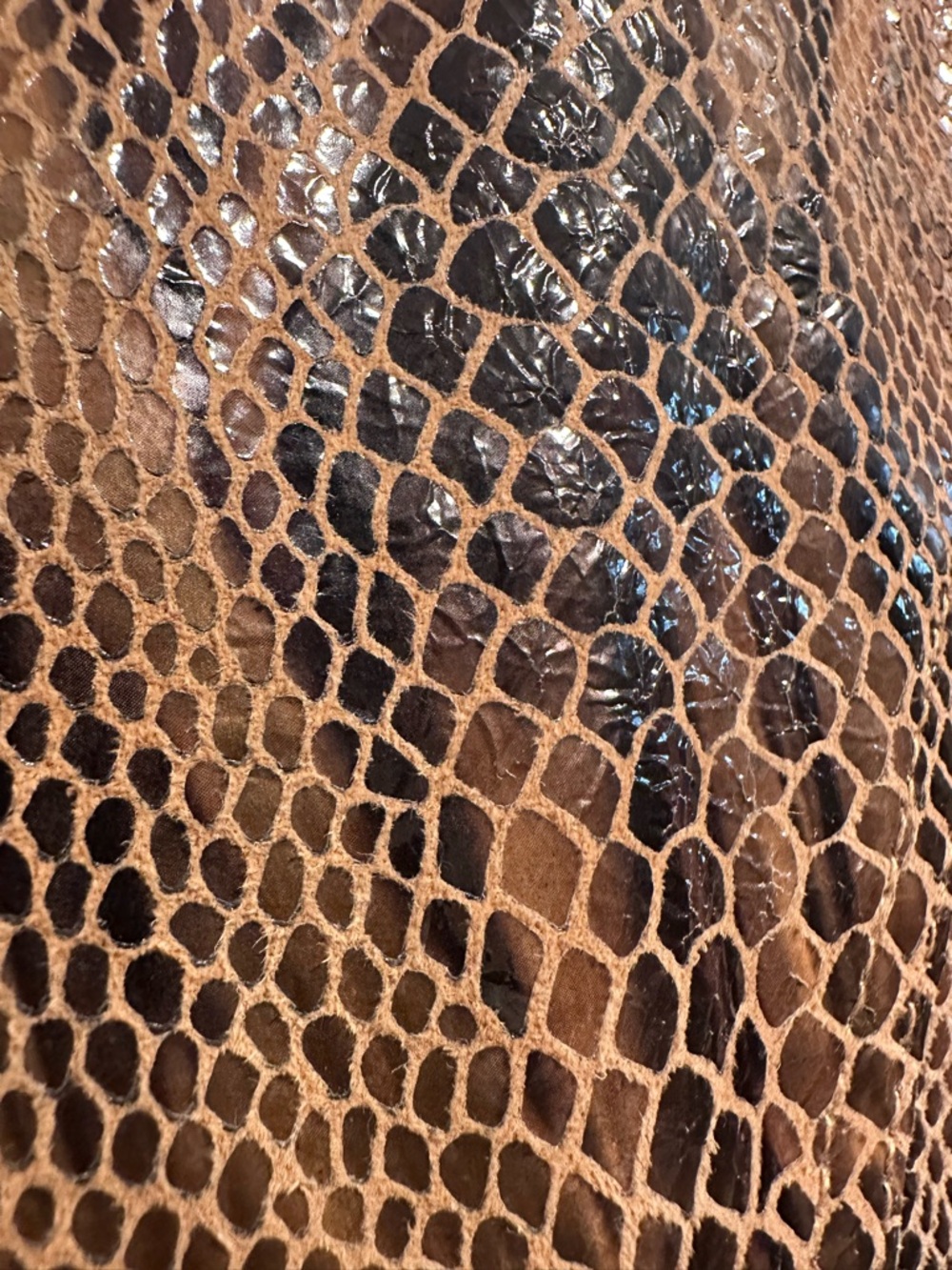Chico’s Reversible Kelsey Jacket Exotic Metallic Snake & Alligator Print 1/M/US8 - Picture 12 of 16